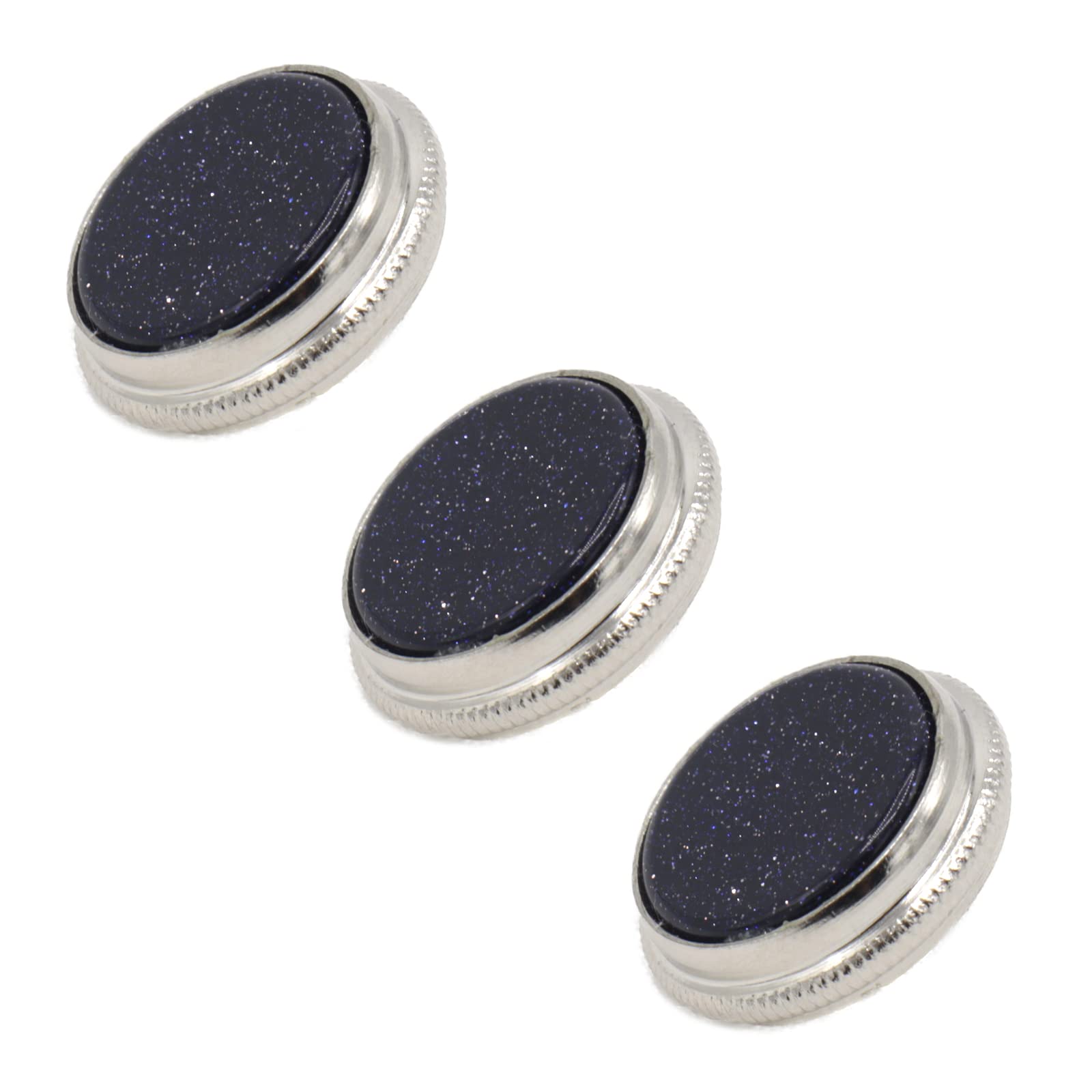 Cheerock 3Pcs Trumpet Valve Caps, Silver Trumpet Valve Buttons, Copper Trumpet Valve Parts for Most Trumpet Finger Button Replac