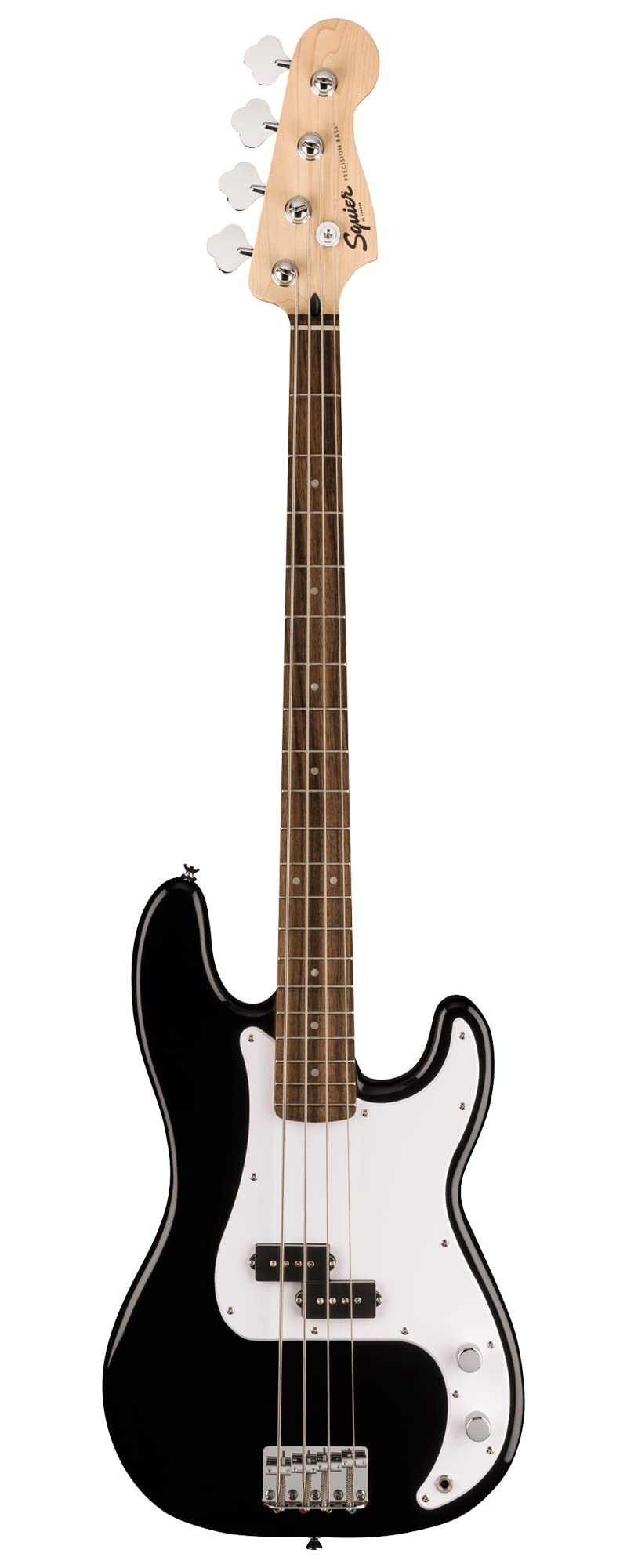 Fender Squier Sonic Precision Bass Guitar, Laurel Fingerboard - Black Bundle with Rumble 15 Bass Amplifier, Cable, Tuner, Strap,