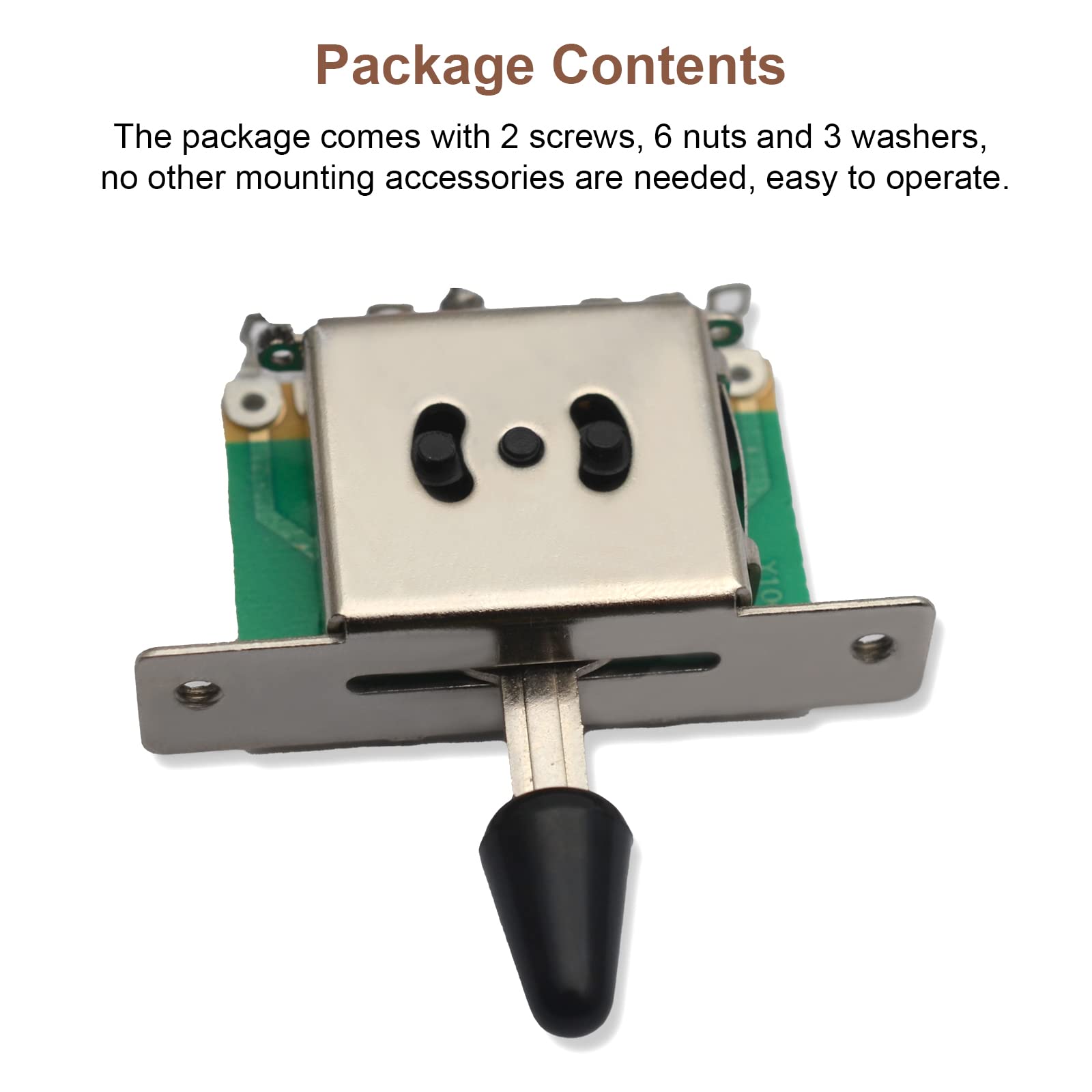 MAXCHEER 3 Pickups Wiring Harness Prewired/5-Way Switch/Jack 1T1V Big 500k Pots/with 6.35 Output/Black Knobs for Electric Guitar