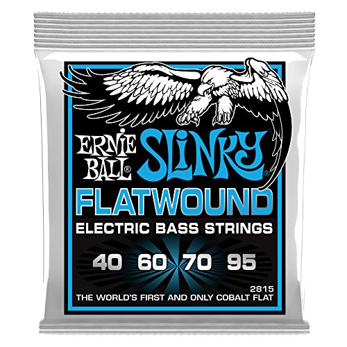 Extra Slinky Cobalt Flatwound Electric Bass Strings 40-95 Gauge
