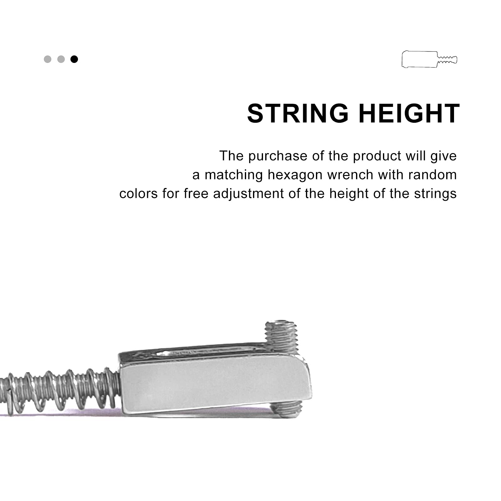 SAPHUE Guitar Bridge Saddle with Spring Screws Wrench Tremolo for Fender Strat Stratocaster Tele Telecaster Electric Guitar Repl