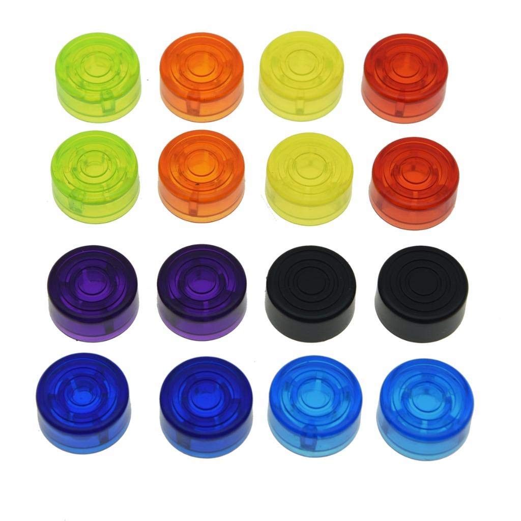 Dopro Guitar Effect Pedal Footswitch Toppers Effect Foot Nail Caps Pedal Protection Cap With Multi Colors 16-Pack