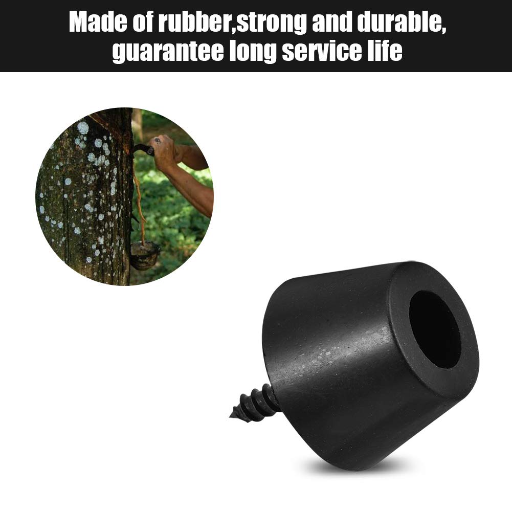 Yosoo- Round Rubber Feet Bumpers, Anti Scratch Screw-on Round Black Rubber Feet Bumpers Pads 8 Pcs 30x20mm Rubber Feet Anti-Vibr