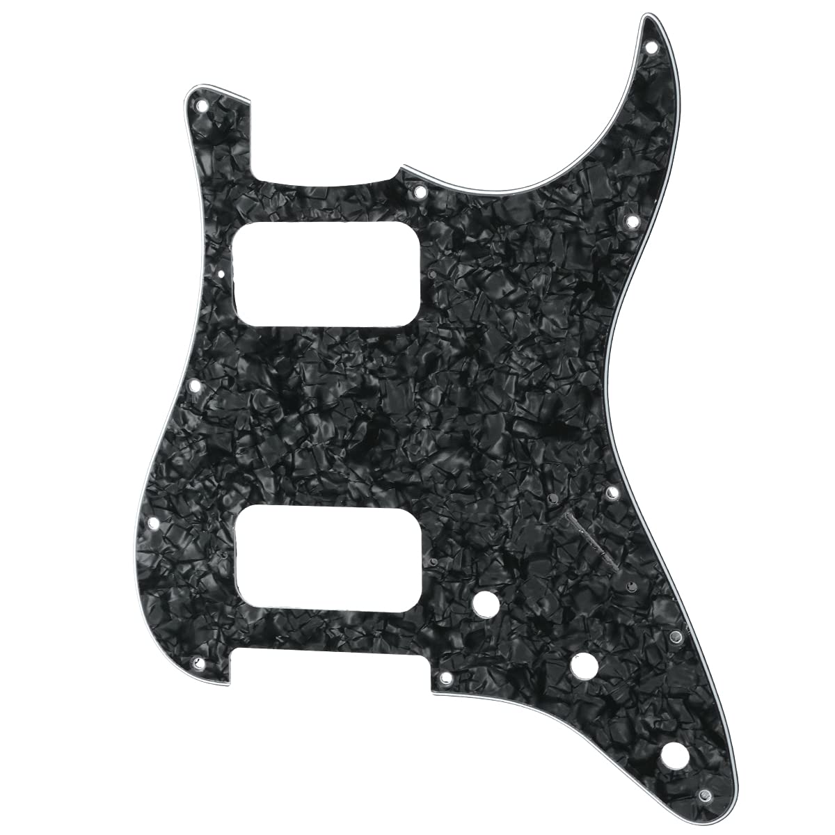 Musiclily Pro 11 Holes Round Corner Hh Strat Pickguard 2 Humbuckers For American/Mexican Fender Standard Stratocaster Electric G