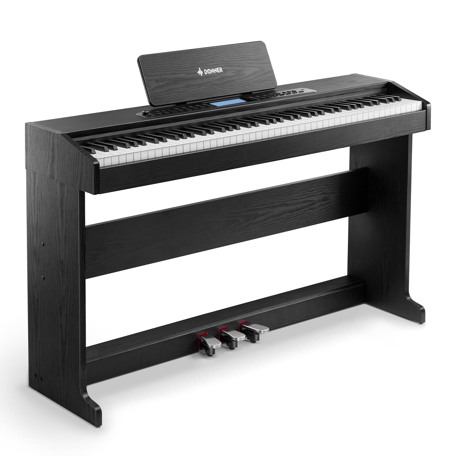 Donner Digital Piano with 88 Key Weighted Keyboard, Beginner Full Size Electric Piano Keyboard Boast Wireless Connection, 4.3  L