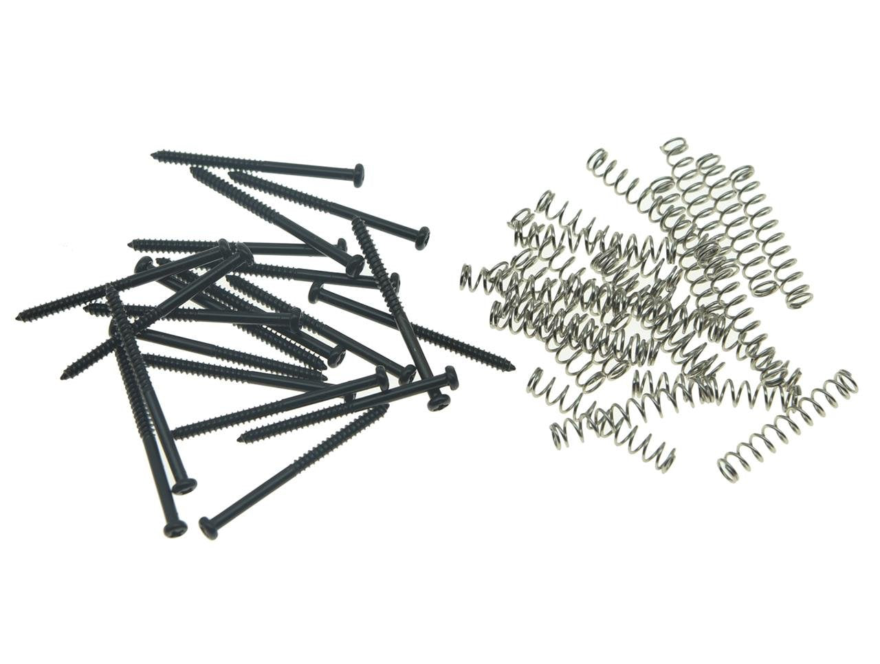 Kaish Pack Of 20 Bass Guitar Pickup Mounting Screws Pickup Springs For Precision P Bass Or J Bass Or P90 Soap Bar Pickups Black