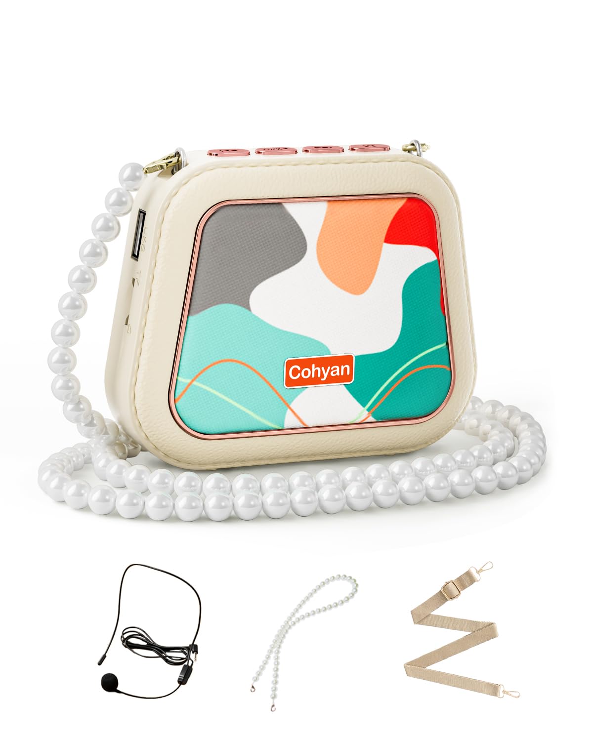 Portable Voice Amplifier Wired Microphone and Speaker,Mini Voice Amplifier with Mic Headset,for Teachers, Classroom, Presentatio