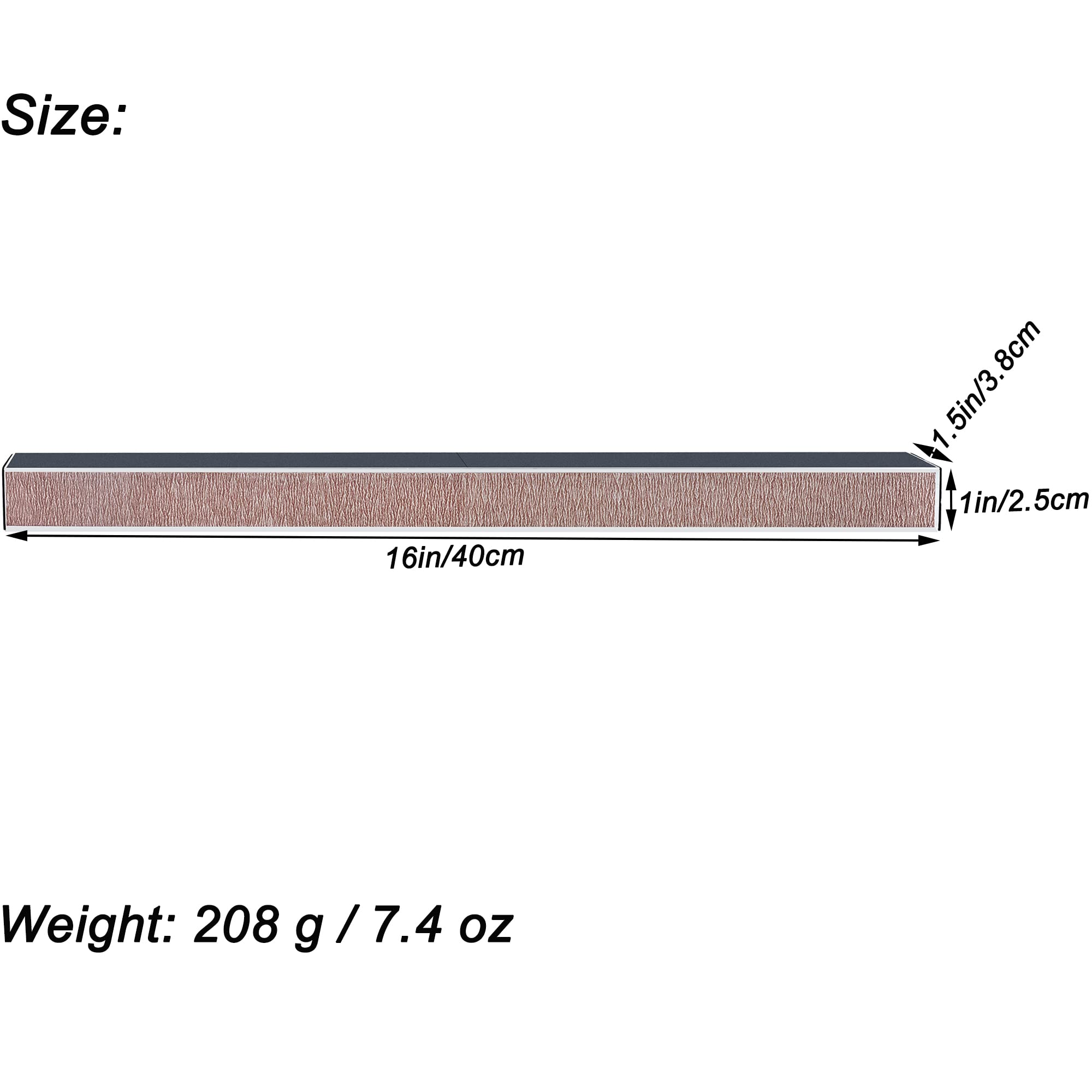 Hinfudor Fret Leveling Beam, 16 Inch (400mm) Bass Guitar Fret Leveler Sanding File Level Bar, Pro Luthier Repair Tool with 400 6