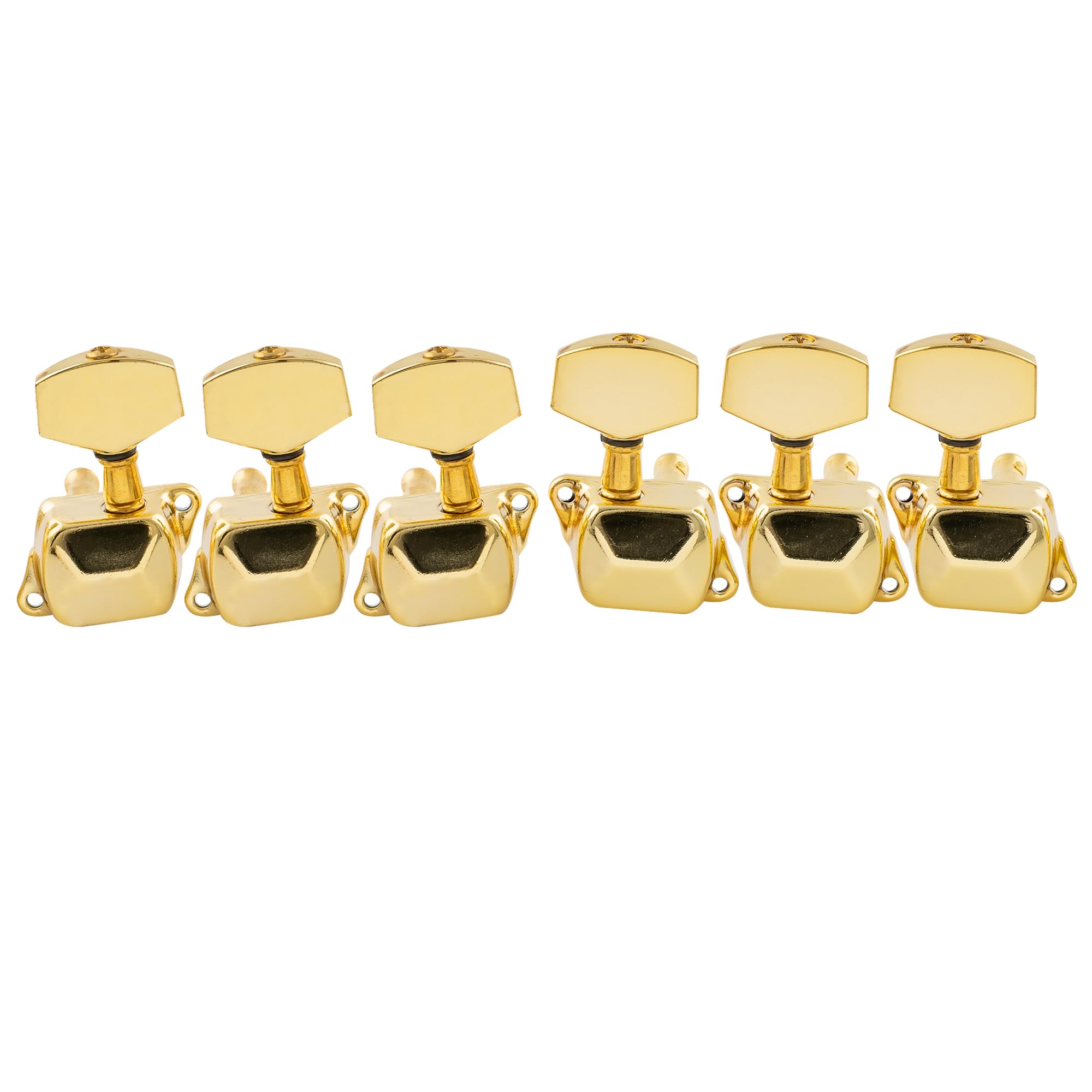 Musiclily 3+3 Guitar Semi Closed 3R3L Tuners Tuning Keys Pegs Machine Heads Set For Epiphone Les Paul Electric Guitar Or Acousti