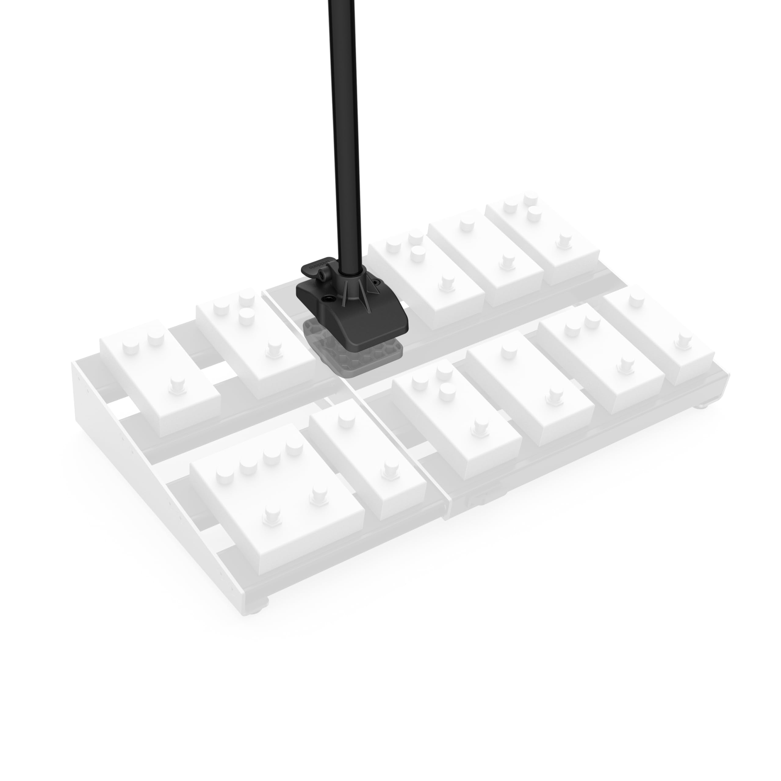 D'Addario XPND Pedalboard Mic Stand - Guitar Pedalboard Accessories - Works With XPND 2 and Most 2 Row, Rail Style Pedalboards