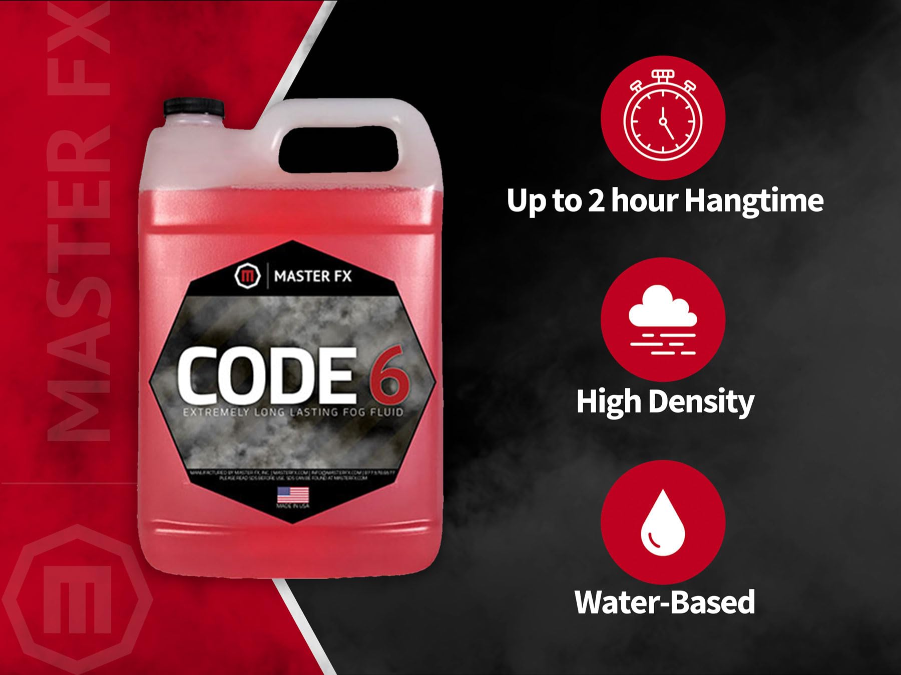 Code 6 Fog  - Extremely Long Lasting Fog Fluid - 1/2 Gallon