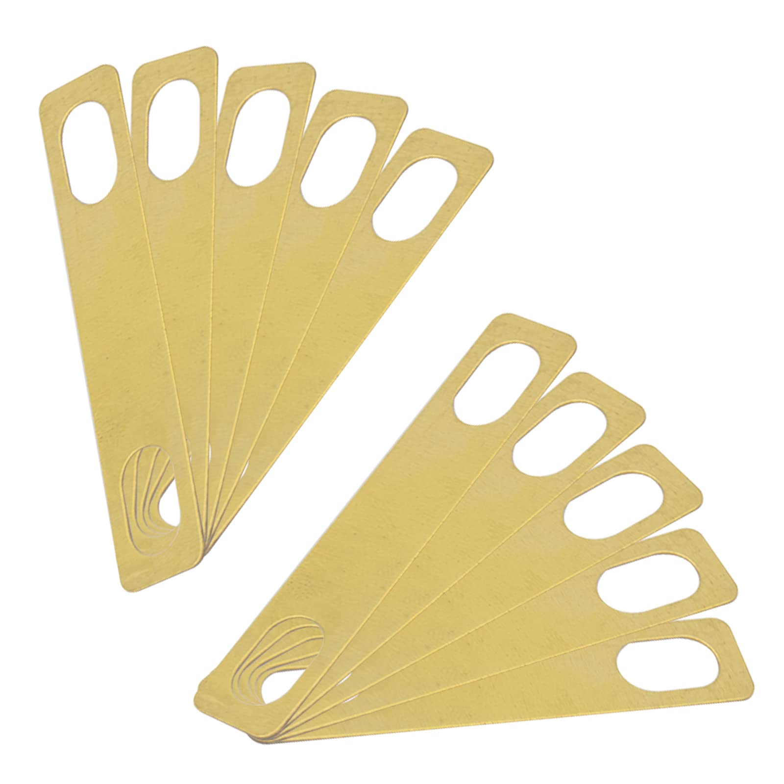 Cheerock 10Pcs Guitar Bass Neck Shims, Includes 4Pcs 0.2Mm, 4Pcs 0.5Mm And 2Pcs 1Mm Thickness Brass Shims For Guitar And Bass Bo