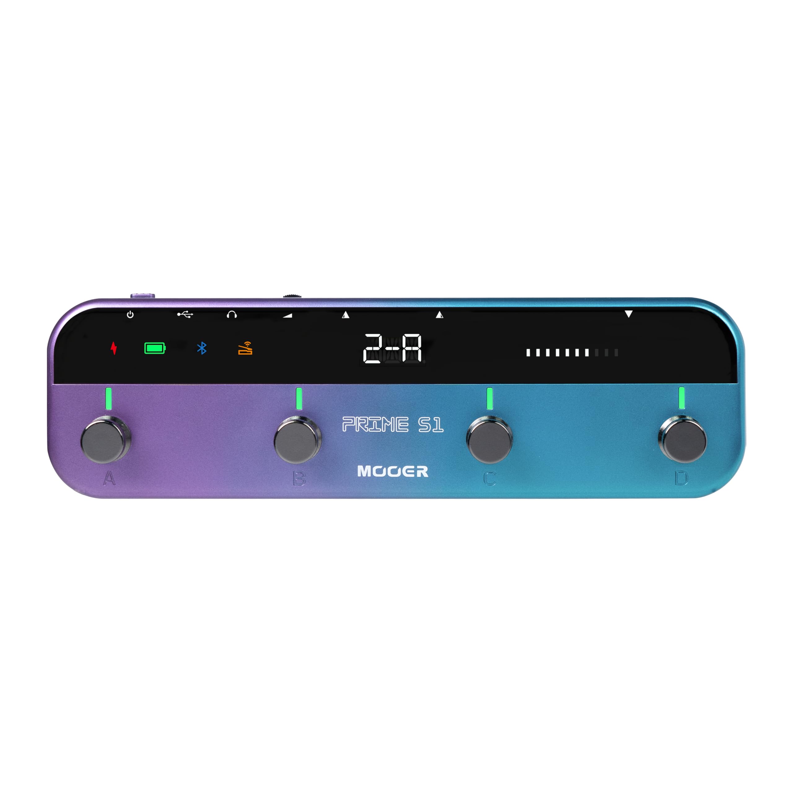 Mooer S1 Multi-Effects Processor, Stereo Electric Guitar Pedals With Wireless Footswitch Controller 2 In 1 126 Guitar Effects Tu