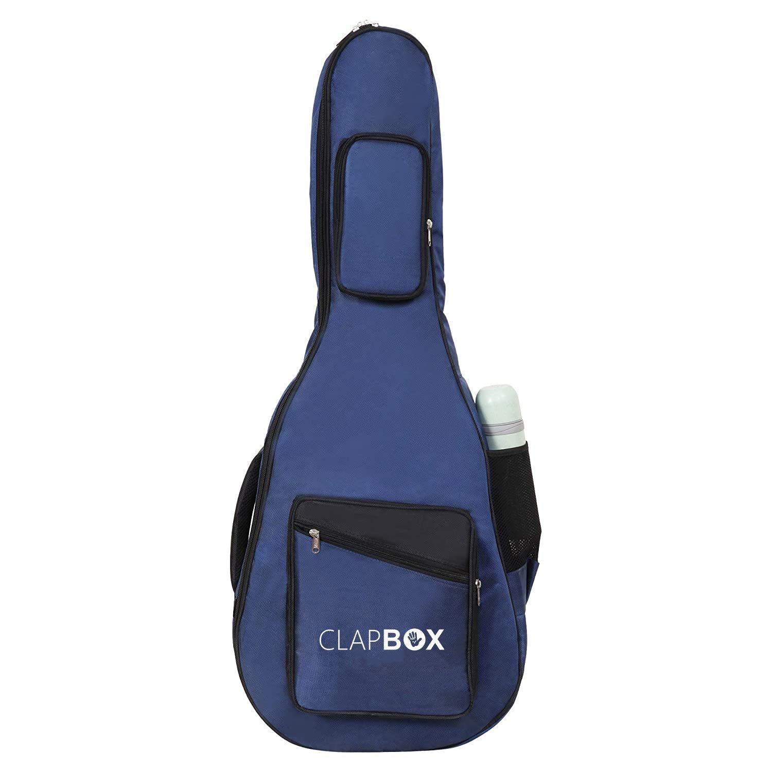 Clapbox Acoustic Guitar Bag (Blue), Waterproof & Padded, Multiple Pockets