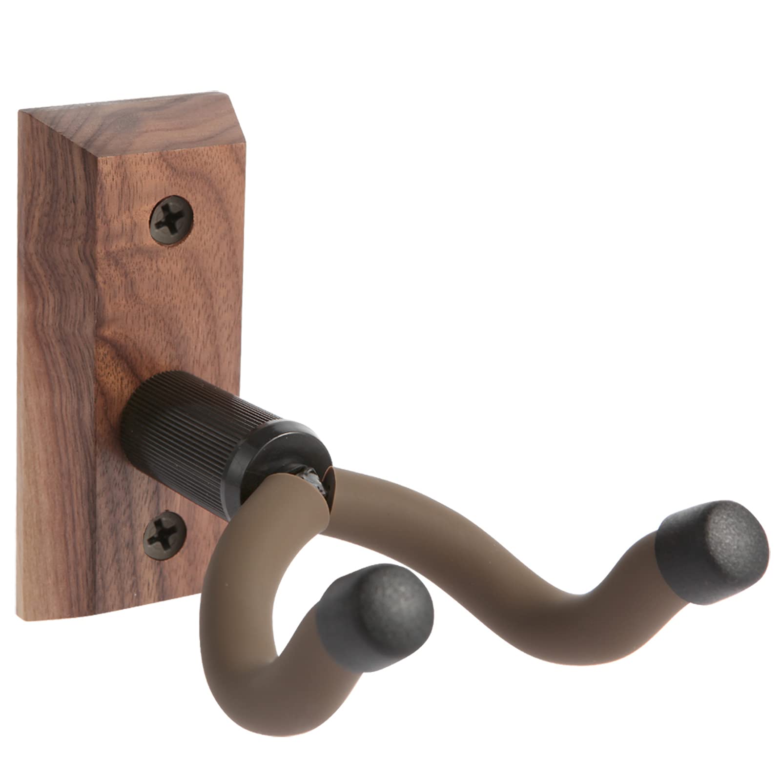Guitar Wall Mount, Guitar Wall Hanger Hook Bracket Holder For Acoustic And Electric Guitars Bass Banjo Mandolin, Black Walnut Wo