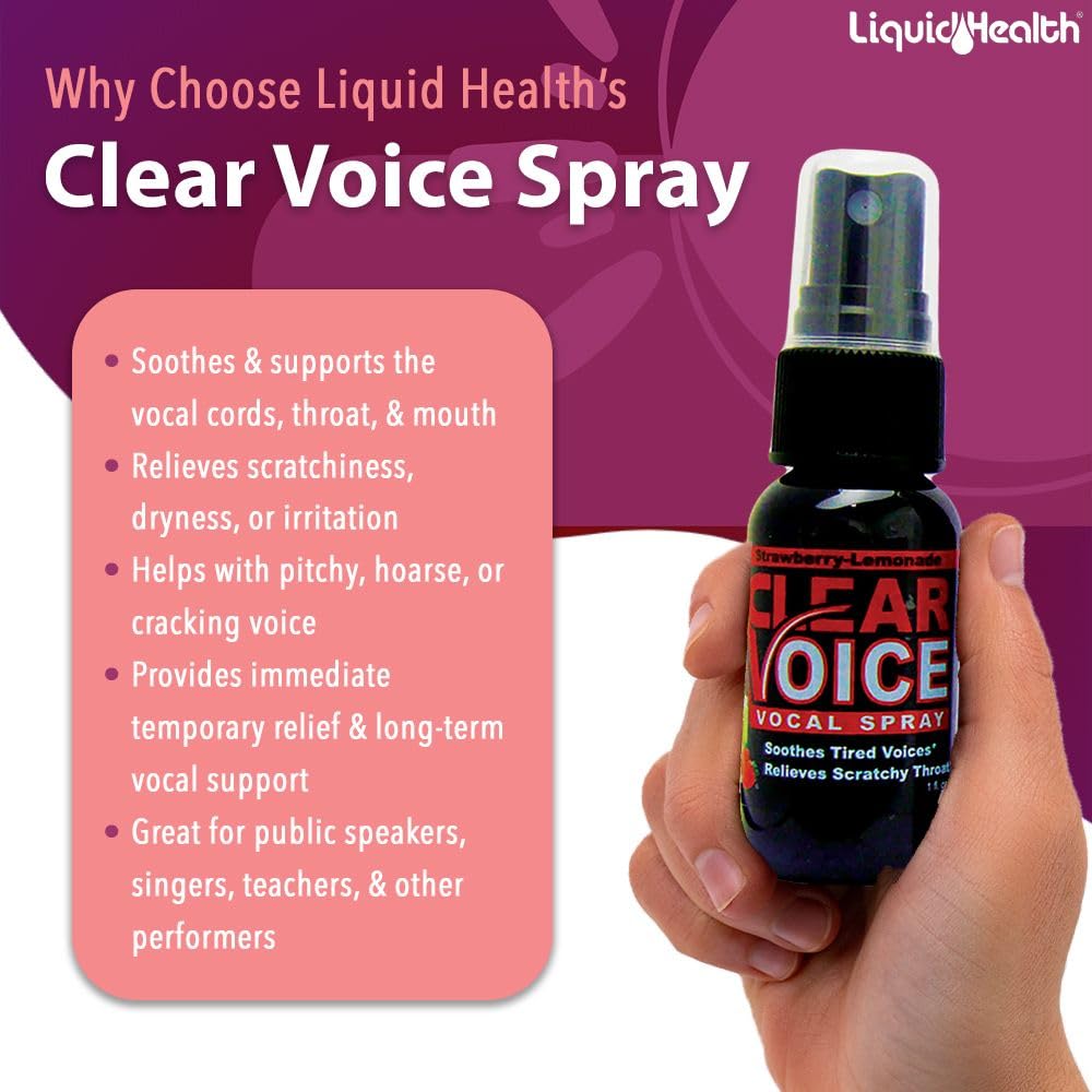 Clear Voice Vocal Spray, Strawberry Lemonade - 2 Pack