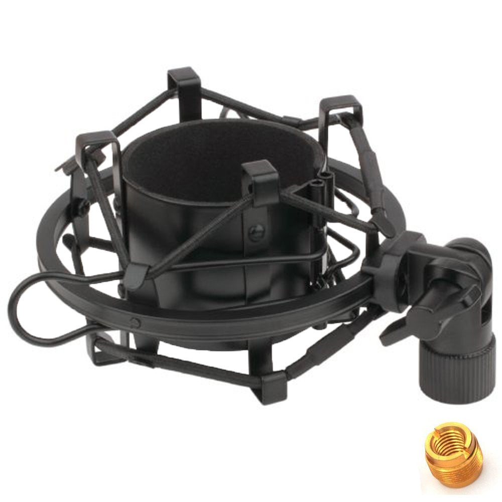 ZRAMO TH106 Black Spider Universal Microphone Shock Mount Holder Adapter Clamp Clip 48-51MM Large Diameter Studio Condenser Mic 