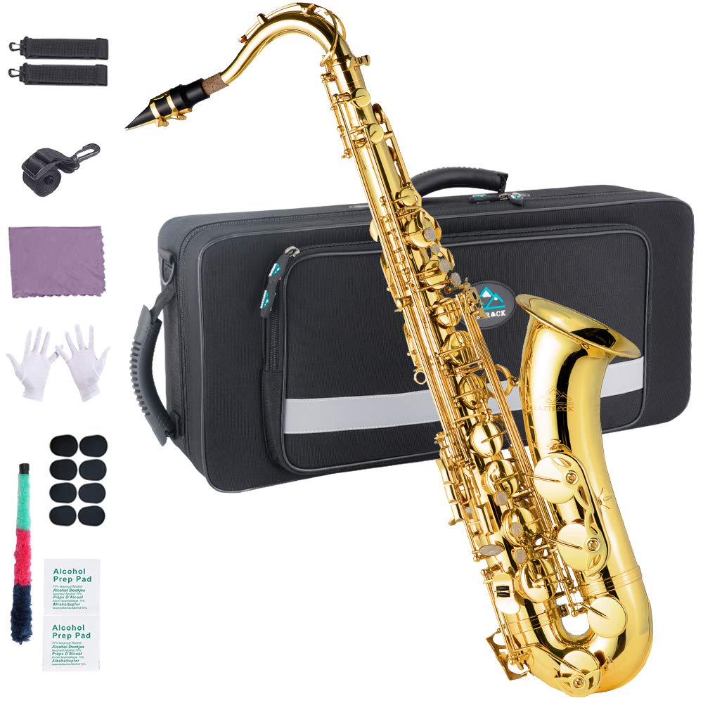 Eastrock Tenor Saxophone Golden B Flat Tenor Sax Professional Tenor Saxophone For Beginners Students Kids And Musicians With Car