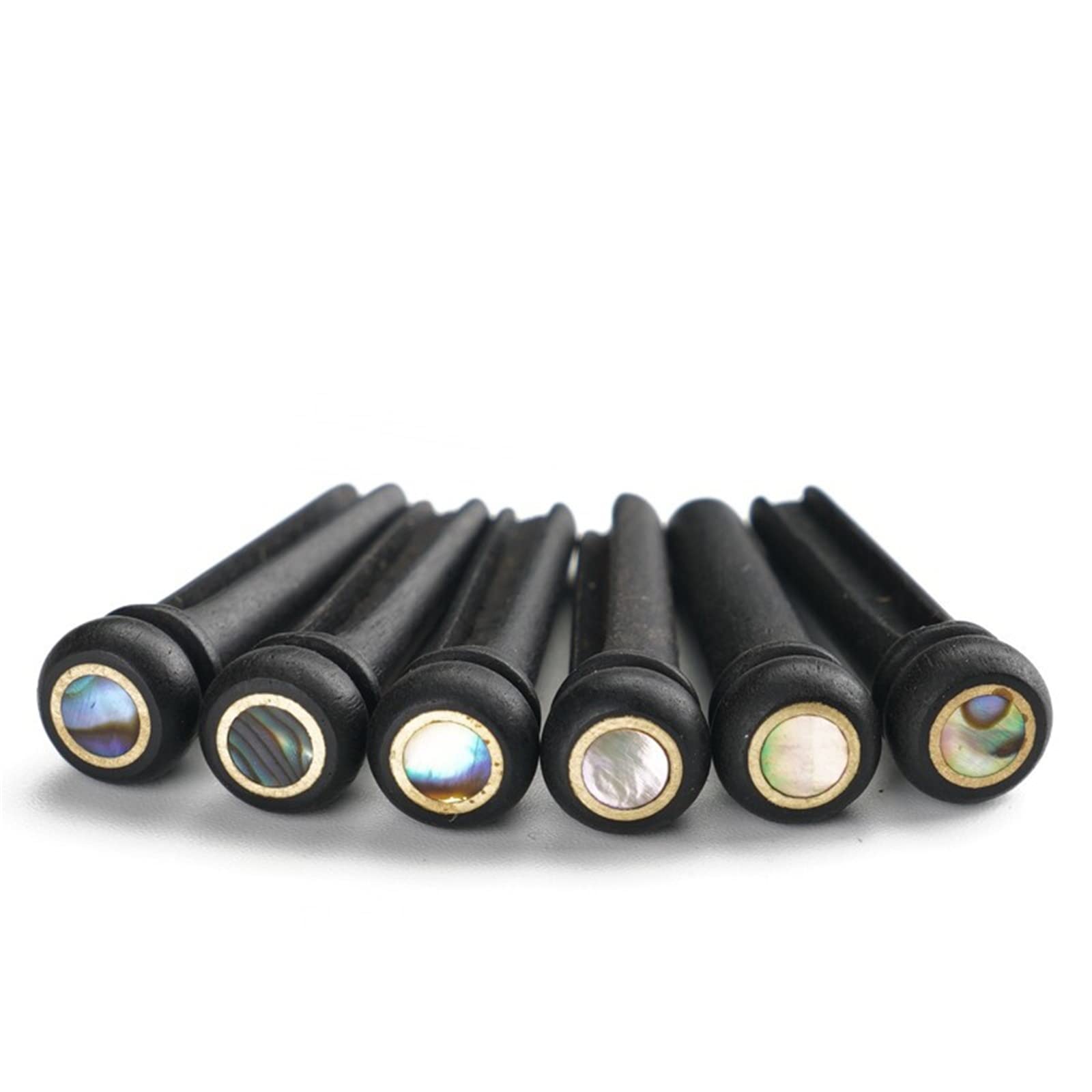 Miwayer Ebony Guitar Bridge Pins Replacement Parts For 6 & 12 String Acoustic Guitar (Big Abalone Dot)