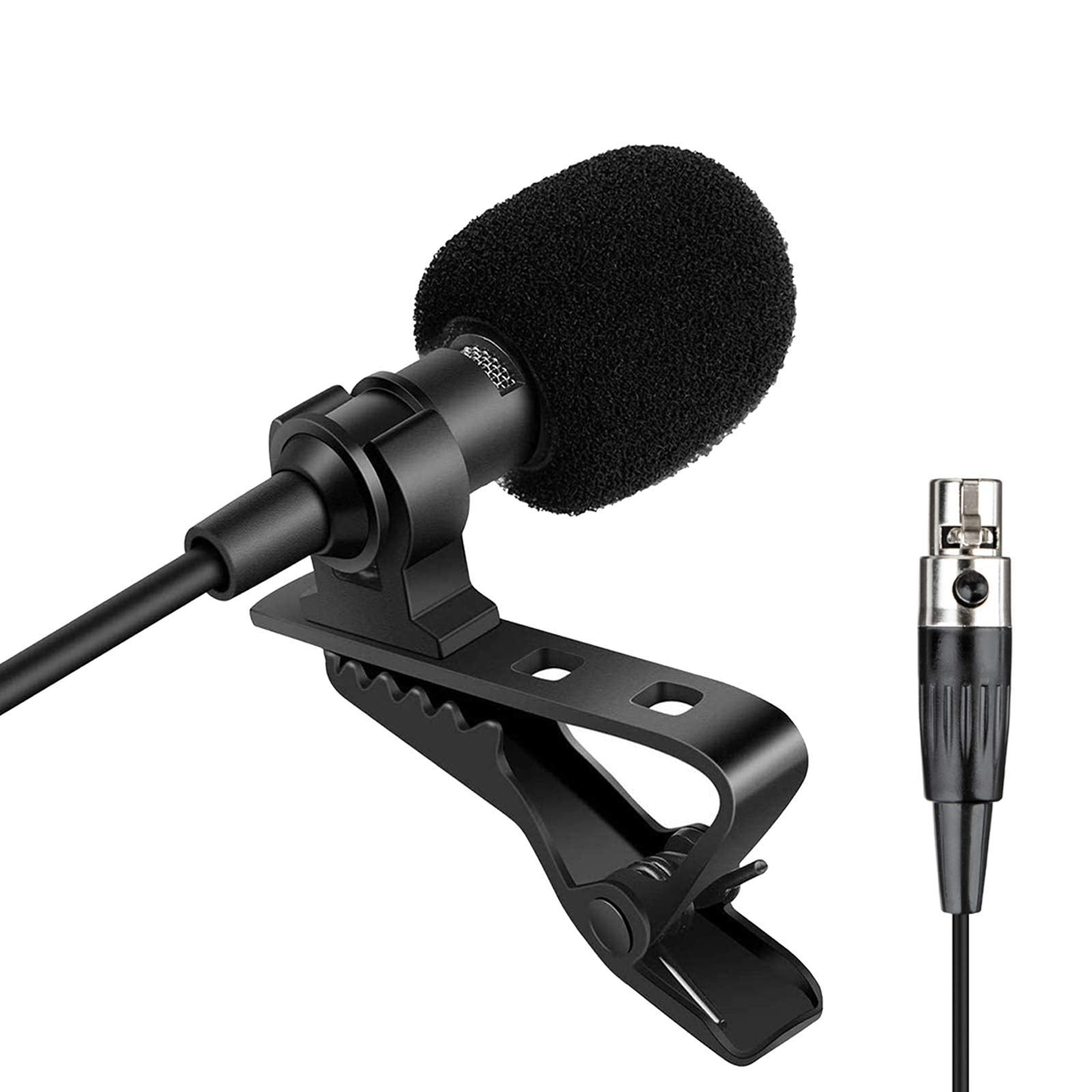 Sujeetec Lavalier Microphone Lapel Microphone Compatible with AKG Samson Wireless Transmitter - Unidirectional Condenser Mic - M