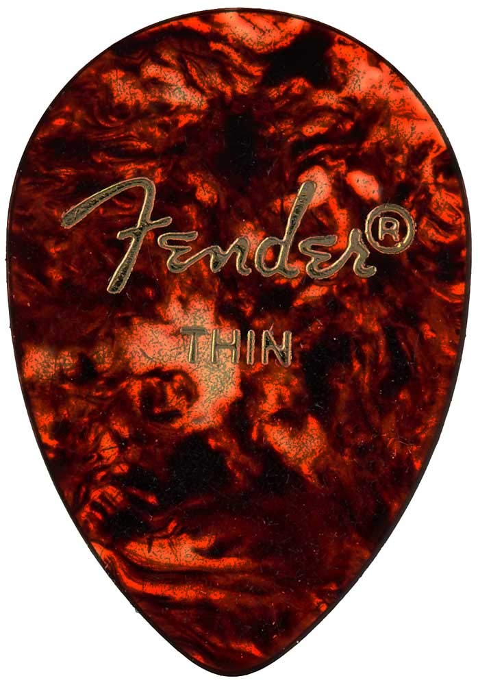 Fender 358 Shape''Small Tear Drops'' Celluloid Picks - Shell Thin