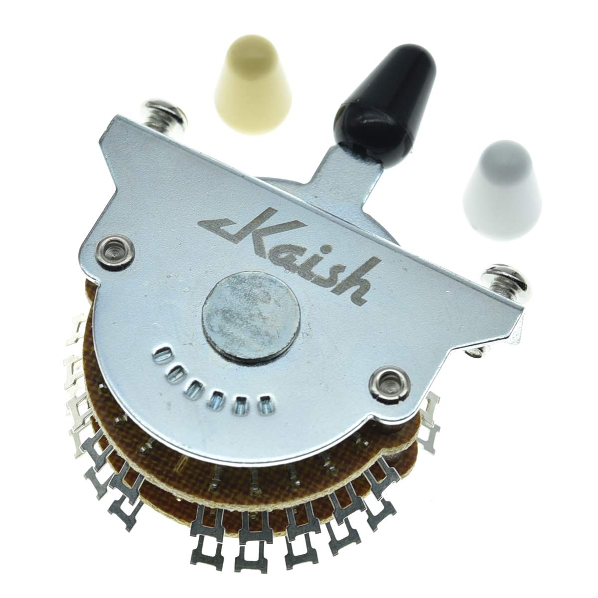 5-Position Super Switch Pickup Selector Super Switch 4-Pole Double Wafer For Strat/Nashville Tele Guitars With Black/Ivory/White