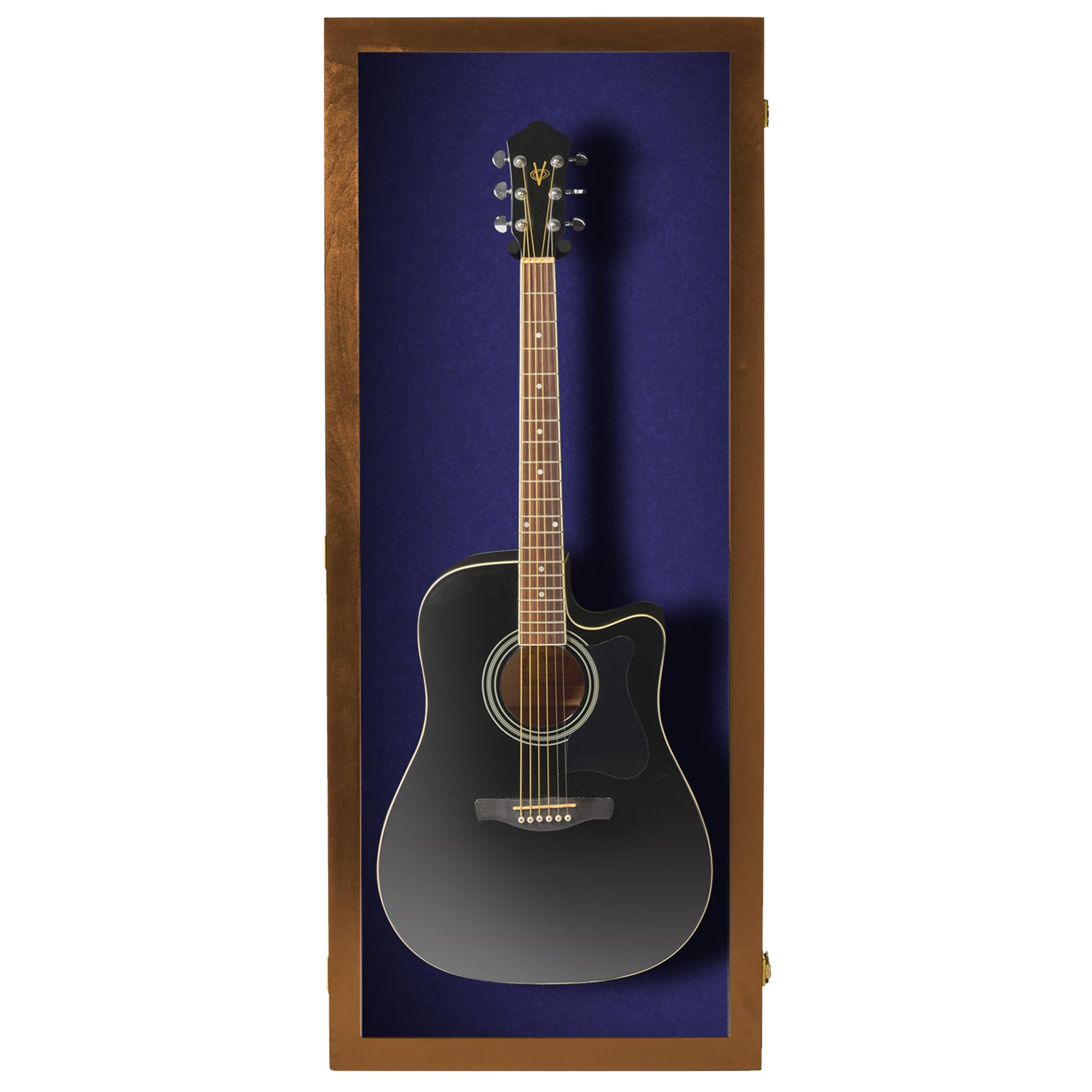 Pennzoni Acoustic Guitar Display Case - Acrylic Acoustic Guitar Case - Guitar Display Case Wall Mount Made From Hardwood Frame &