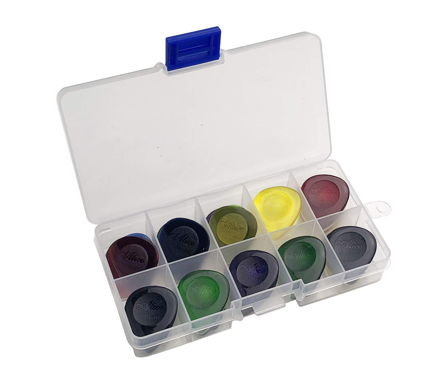 30pcs Alice Durable Clear Large Size Bass Rock Heavy Metal Guitar Picks Plectrum 1.0/2.0/3.0 mm With Pick Case Storage Box