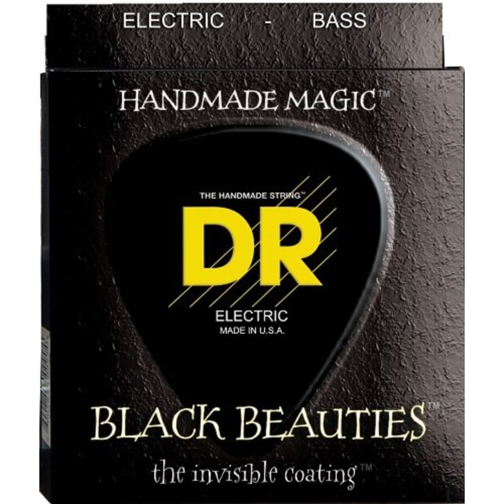 Dr Strings Black Beauties - Black Coloured Bass Strings: Heavy 50-110