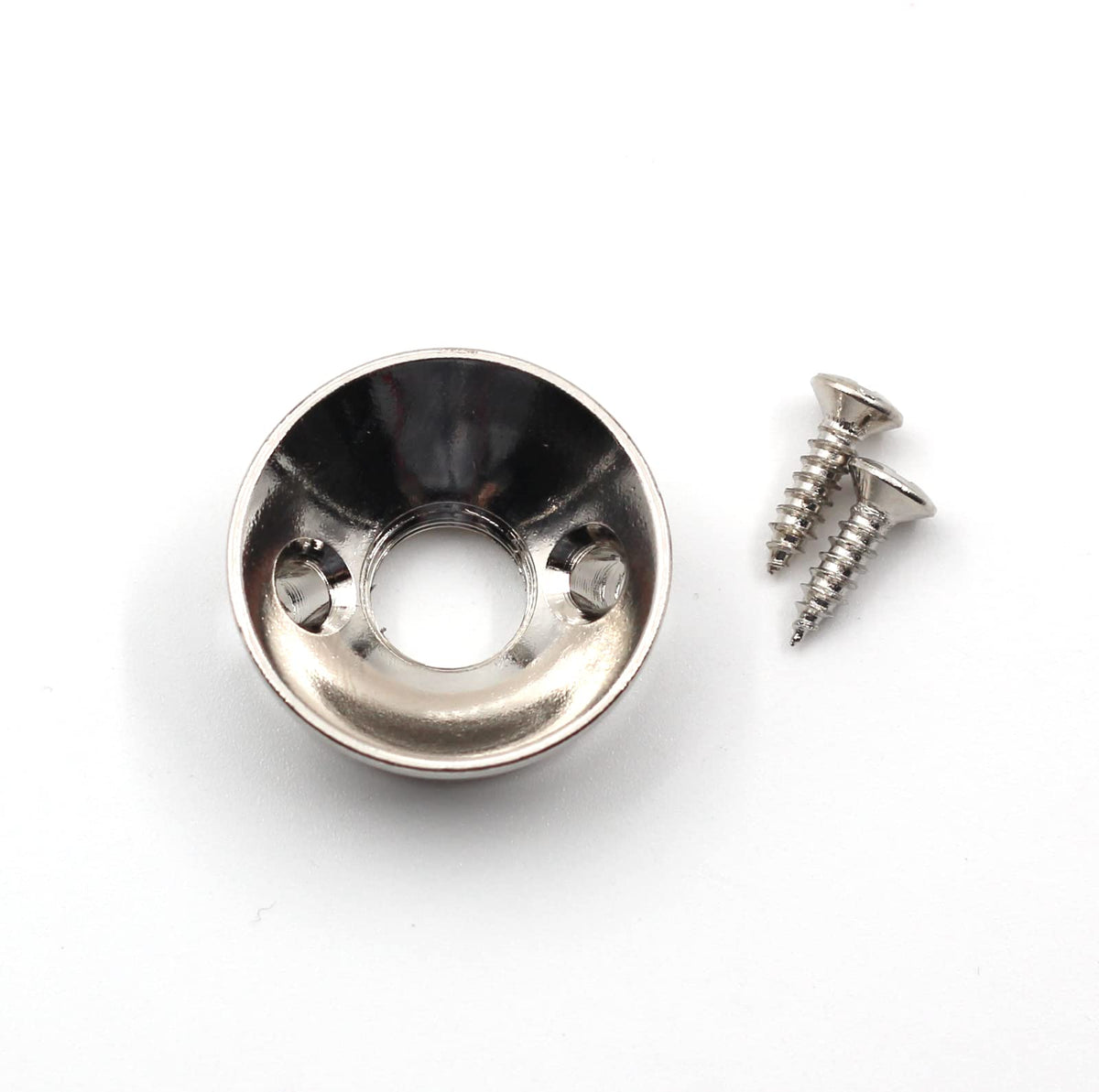 Electrosocket Jack Plate For Telecasters - Polished Nickel Finish