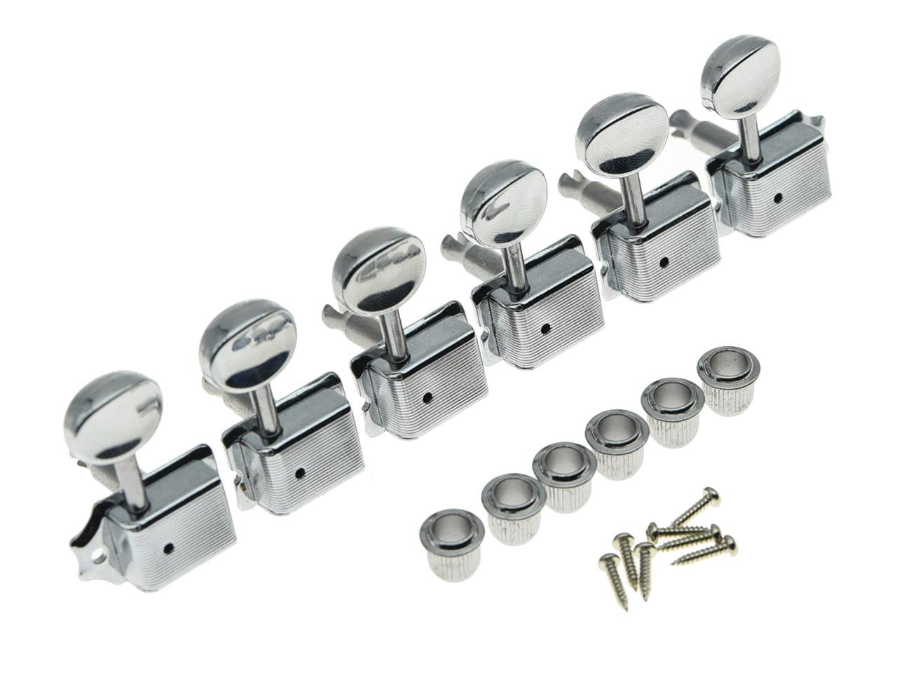 Dopro Chrome Split Shaft Vintage Guitar Tuning Keys Pegs Guitar Tuners Machine Heads for Strat Tele