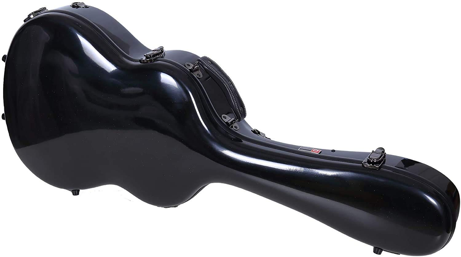 Crossrock 4/4 Full Size Backpack Style Fiberglass Hardshell Black Classical Guitar Case