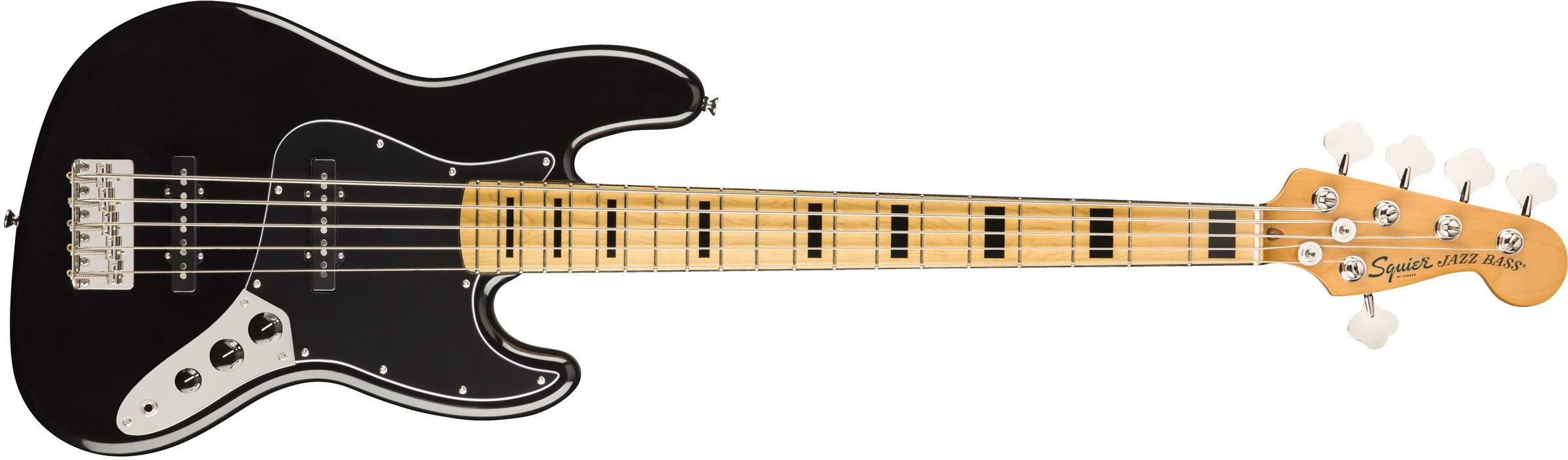 Squier Classic Vibe 70S 5-String Jazz Bass, Black, Maple Fingerboard