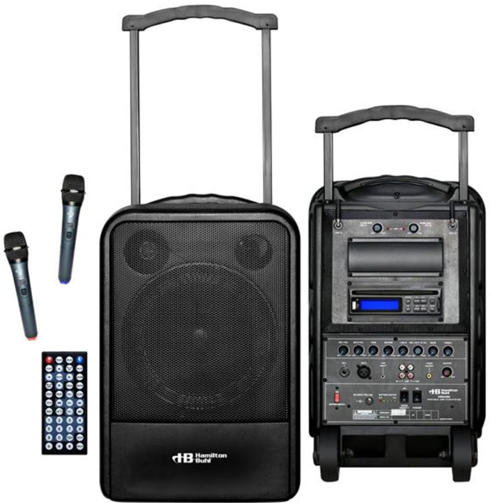 Hamilton Buhl Venu100A Pa System; Features Dvd/Cd/Mp3 Player; Bluetooth Enabled; 60W Power Output; 10'' Woofer Speaker; Ac Adapt