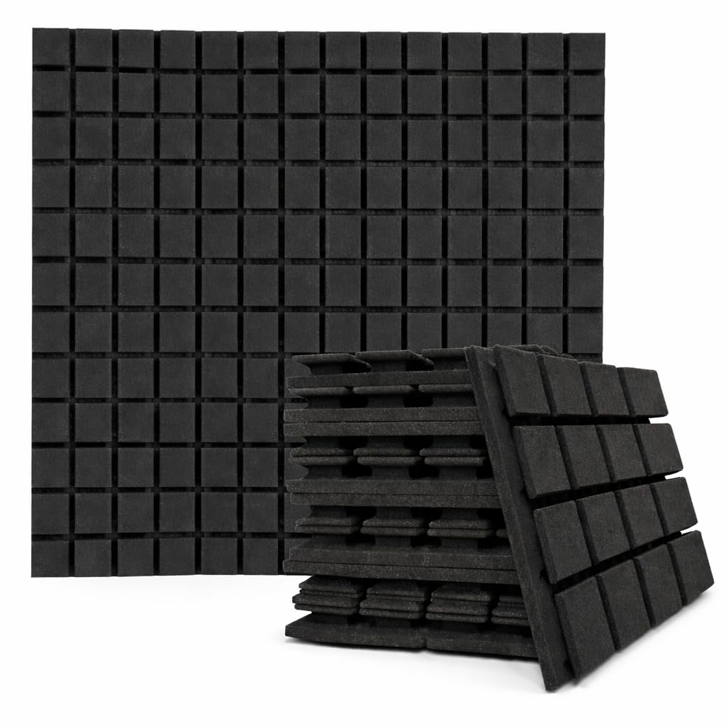 Techblaze 3 Pcs Sound Absorber For Room Black Turbo Sound Proof Panels Noise Reducer/Blocker Tiles Acoustic Foam Treatment For H