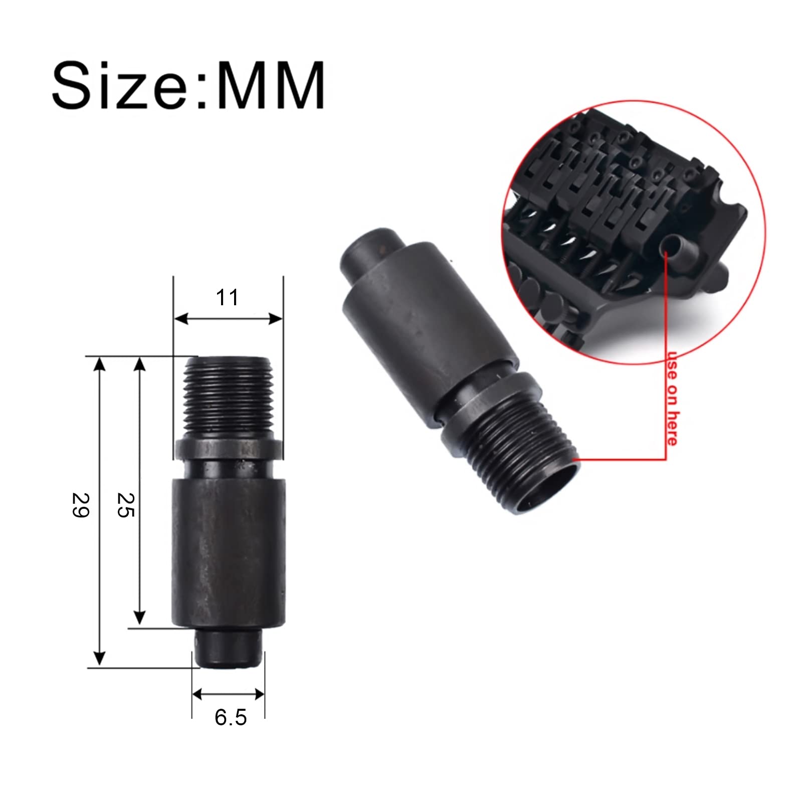 MAXCHEER 6MM Screw-in Electric Guitar Tremolo Arm Whammy Bar Thread Tremolo Bar & Guitar String Trees Guides Retainer for Floyd