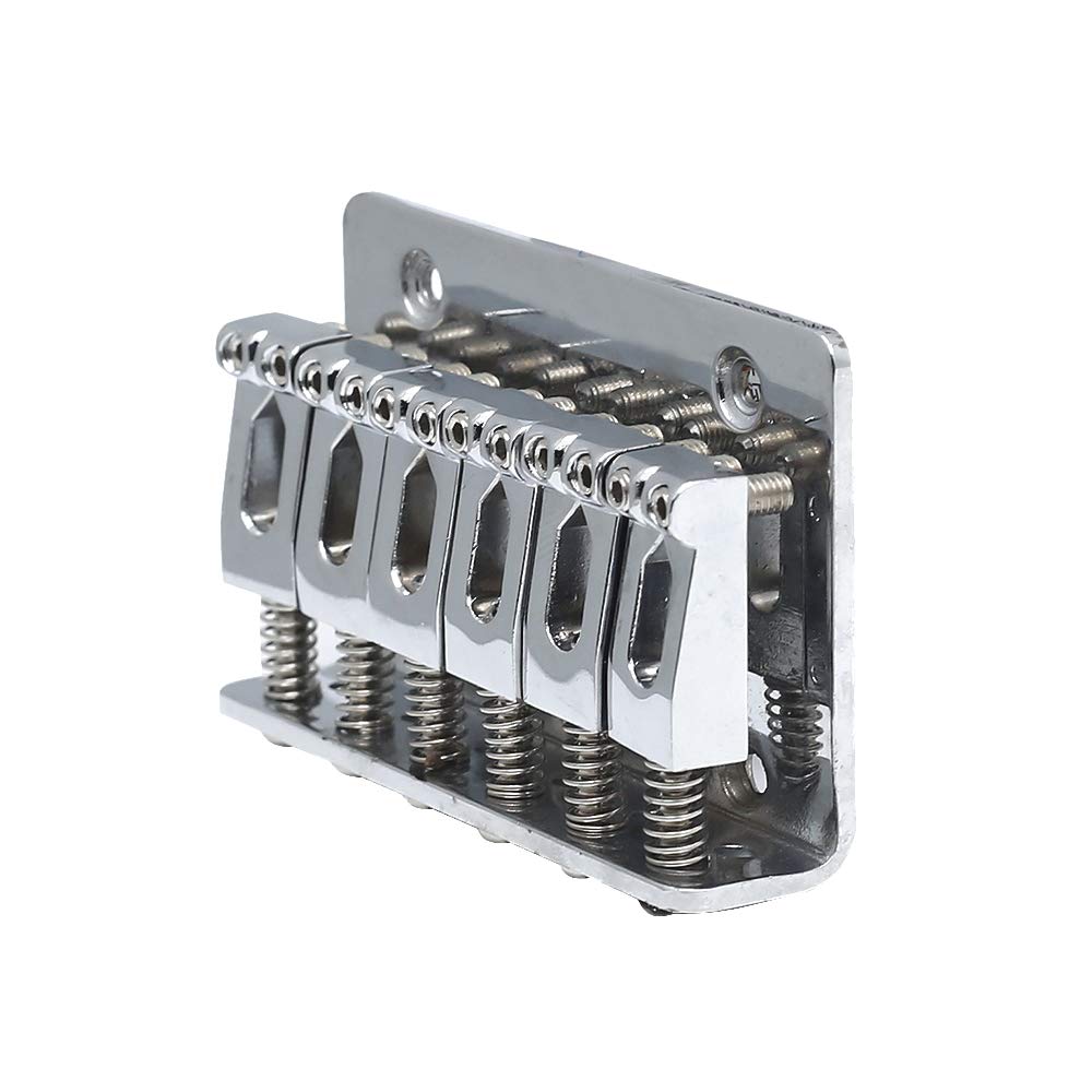 Hordion 65mm Hardtail Bridge Top Load Guitar Saddle Tailpiece for 6 String Tele Strat Style Electric Guitar