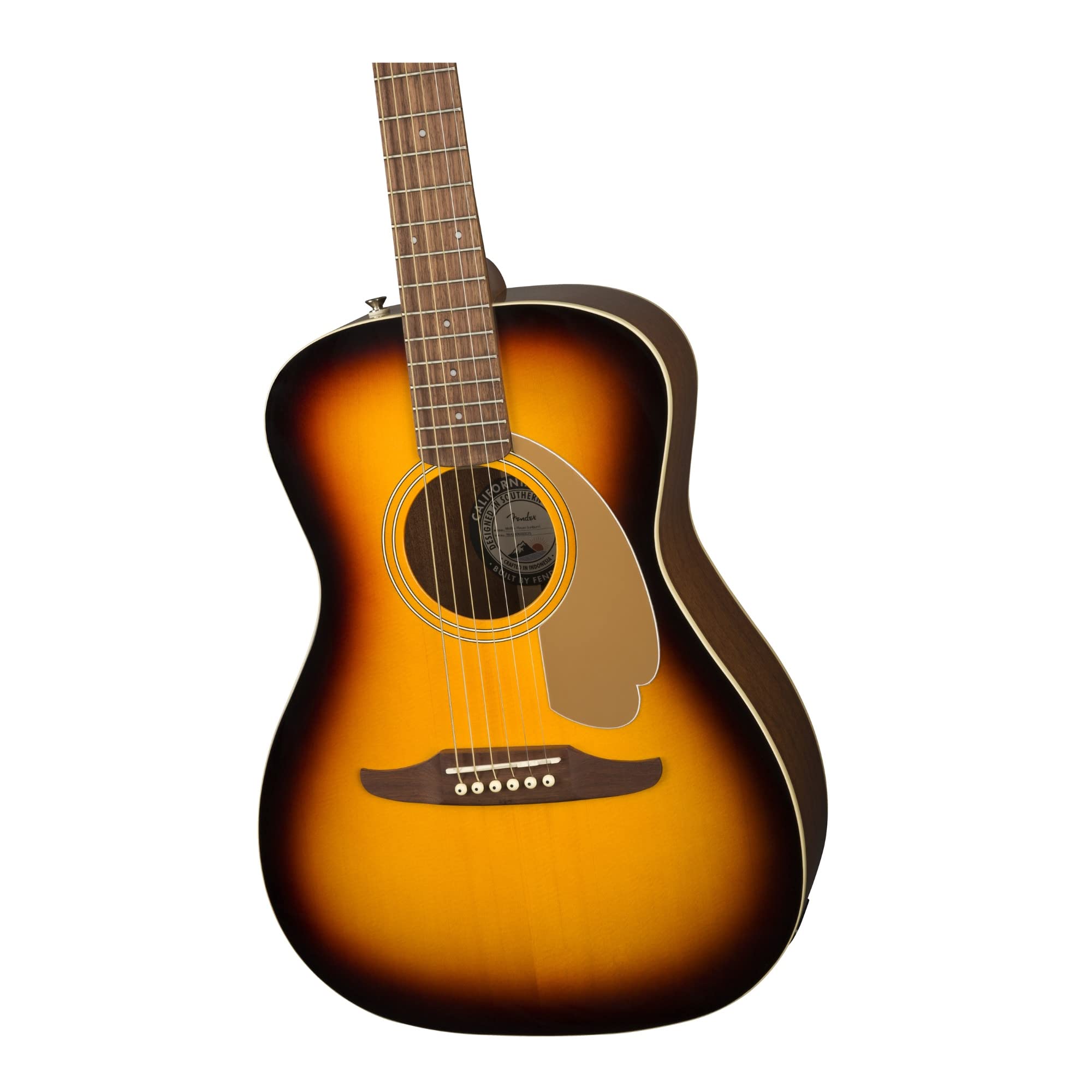 Fender Malibu Player Acoustic Guitar, with 2-Year Warranty, Sunburst, Walnut Fingerboard