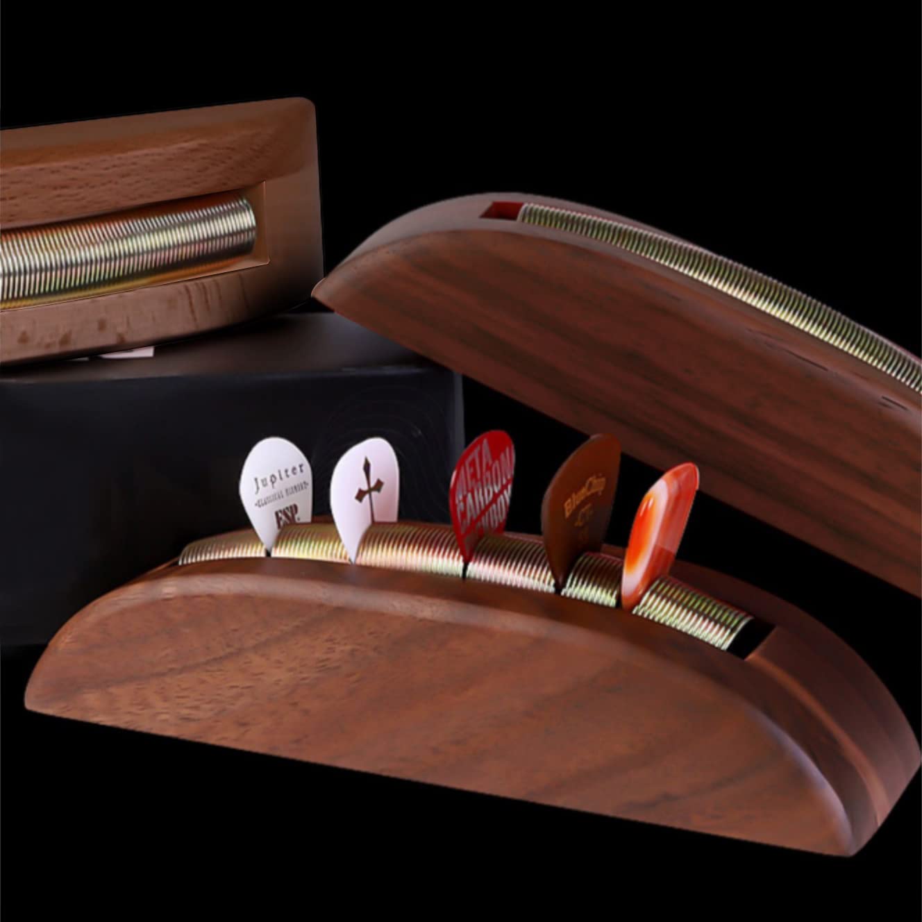 HHUXIUE Guitar Pick Holder,Guitar Pick Storage Display Case for Any Thickness, Shape Personalized Guitar Pick Display