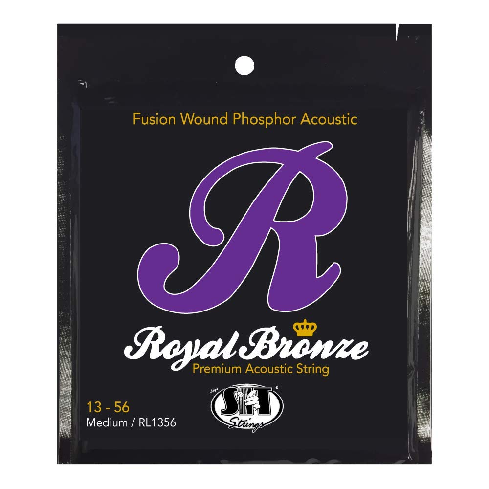 Sit Strings Royal Bronze Phosphor Acoustic Guitar Strings (S.I.T.), Medium 13-56, Rl1356