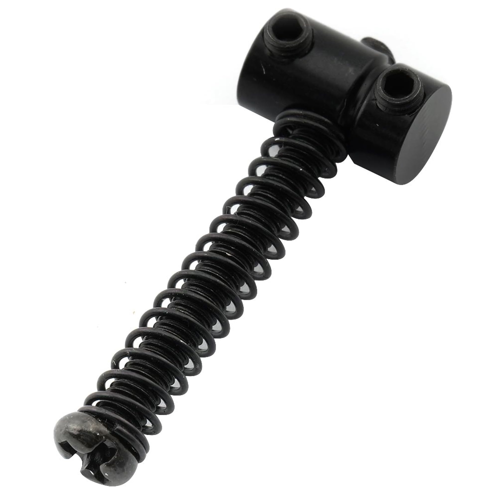 Musiclily Pro 10.8mm Small Barrel Steel Saddles Round Bridge Saddles for Fender Squier Telecaster Tele Style Electric Guitar, Bl