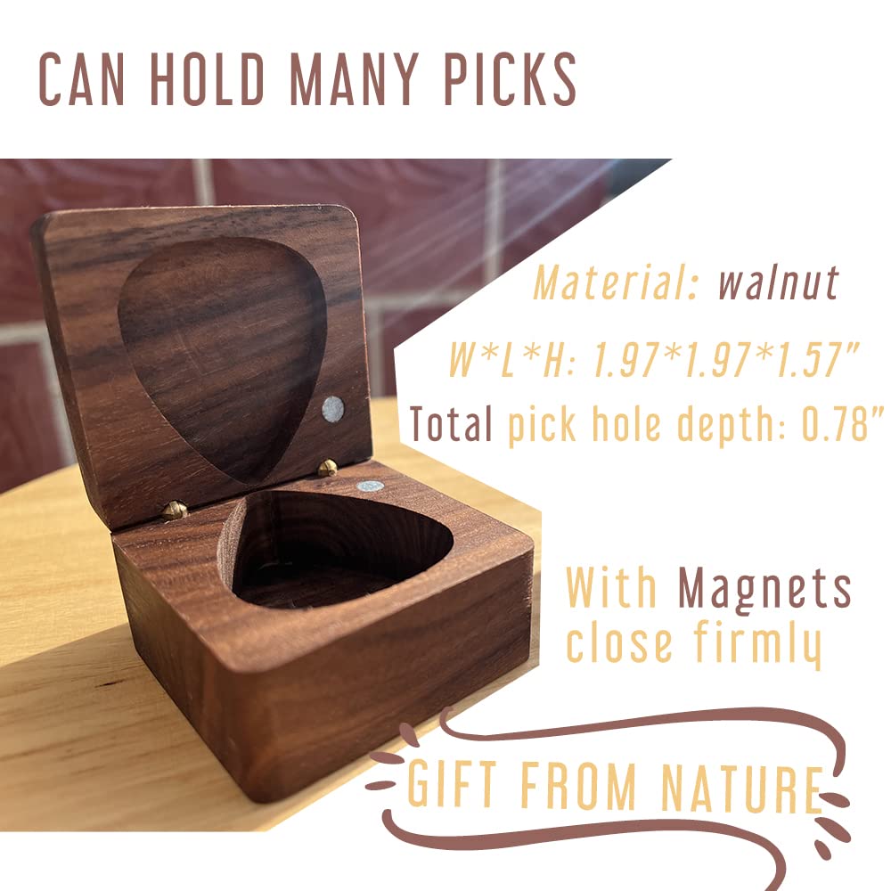 Walnut Guitar Pick Storage Box, We Couldn't Pick a Better Dad, Father Gift from Daughter or Son, Christmas Gifts for Dad, 1 Pack