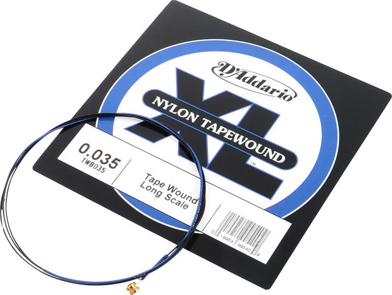 DAddario Twb035 Nylon Tape Wound Bass Guitar Single String, .035