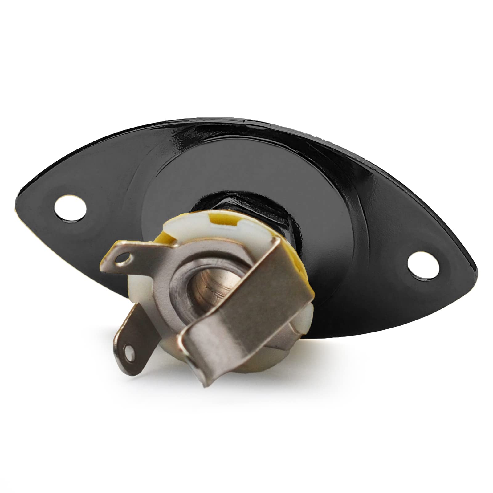 MAXCHEER 1/4 '' Oval Guitar Jack 6.35mm Output Input Plug Socket for Mono Electric Guitar (Black)