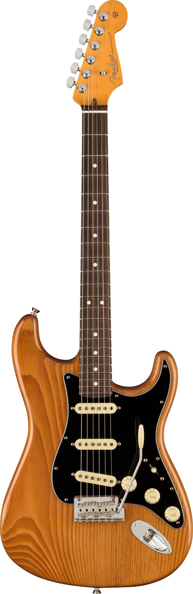 Fender American Professional II Stratocaster - Roasted Pine Bundle with Case, Strap, Cable, and Guitar Cleaning Kit