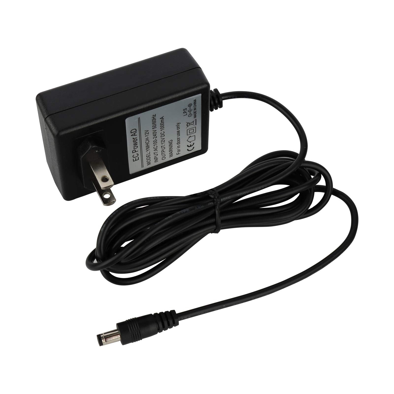EC Power AD 9.8 Ft 12V 1A Power Supply AC Adapter for Yamaha PSR, YPG, YPT, DGX, DD, EZ and P Digital Keyboard Series (PA130 PA1