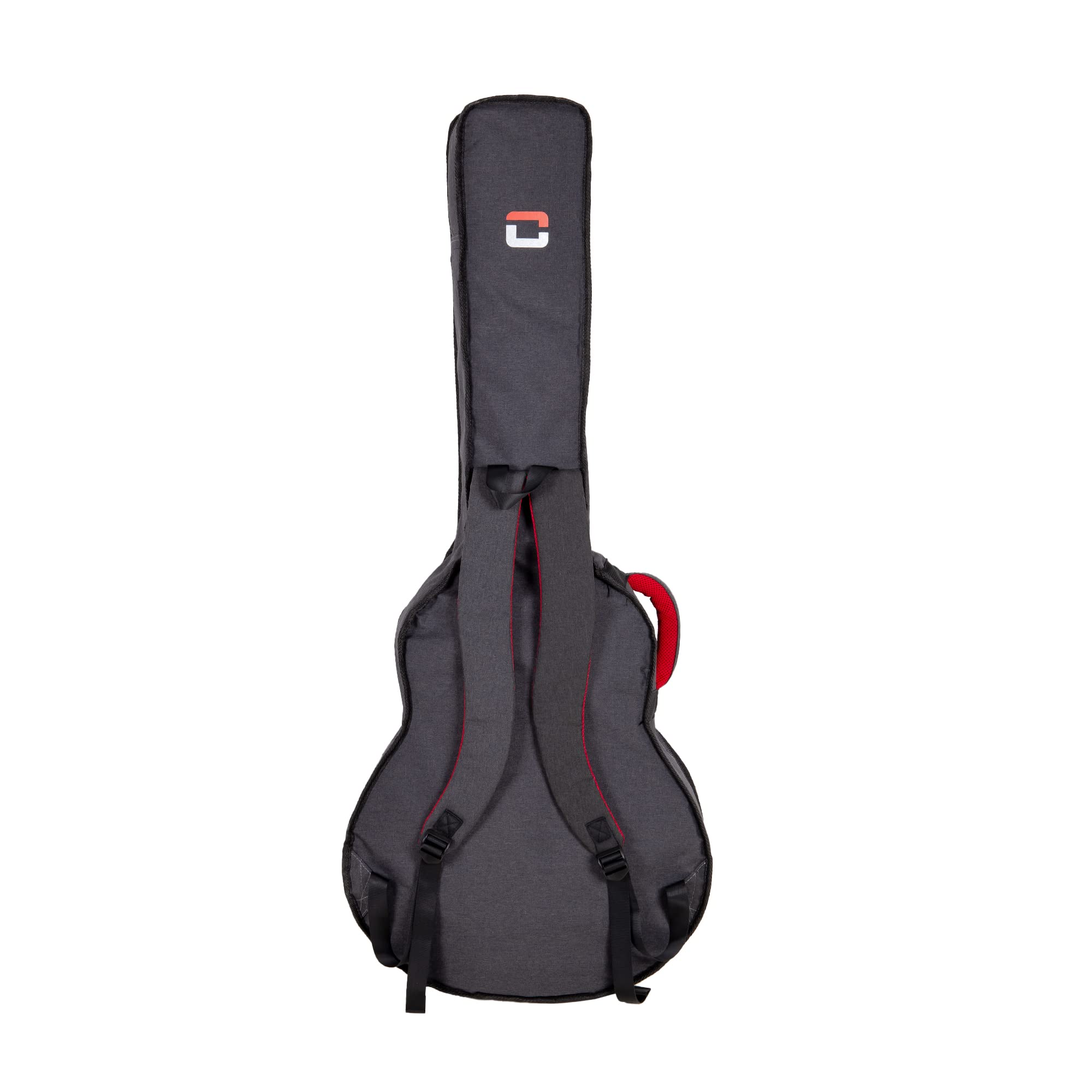 Crossrock 10mm Padded Guitar Backpack Case for 16'' Archtop/Hollow Body/Jazz Electric Guitars - Lightweight Gig Bag Fits Gretsch