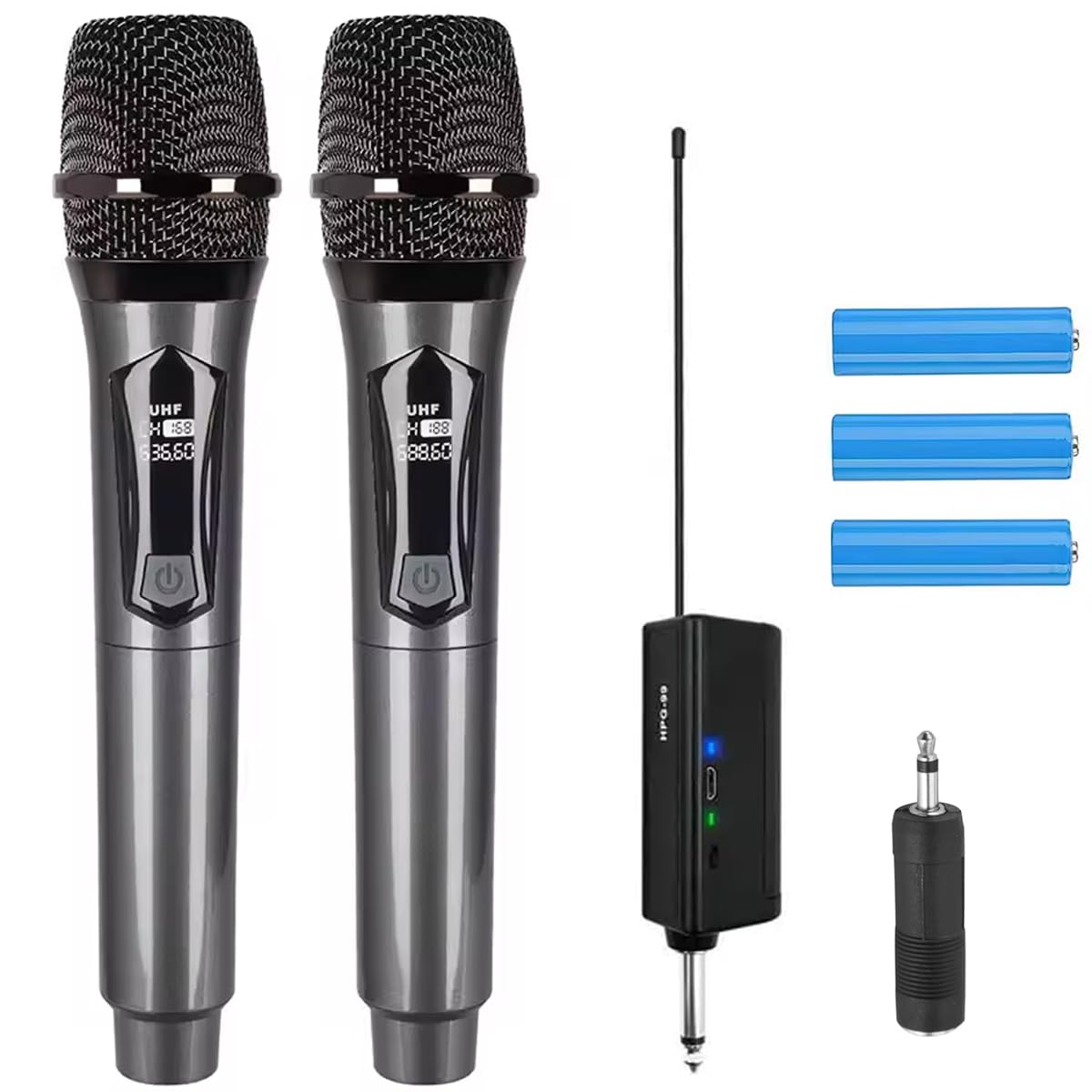 Device Of Urban Infotech Uhf Wireless Microphone, Dual Wireless Mic, Handheld Dynamic Mic With Rechargeable Receiver Wireless Ka