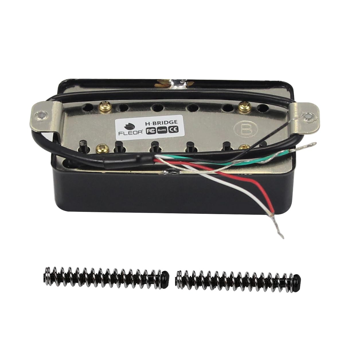 FLEOR Humbucker Pickup Ceramic Guitar Bridge Pickup Set Black Fit LP Style Electric Guitar