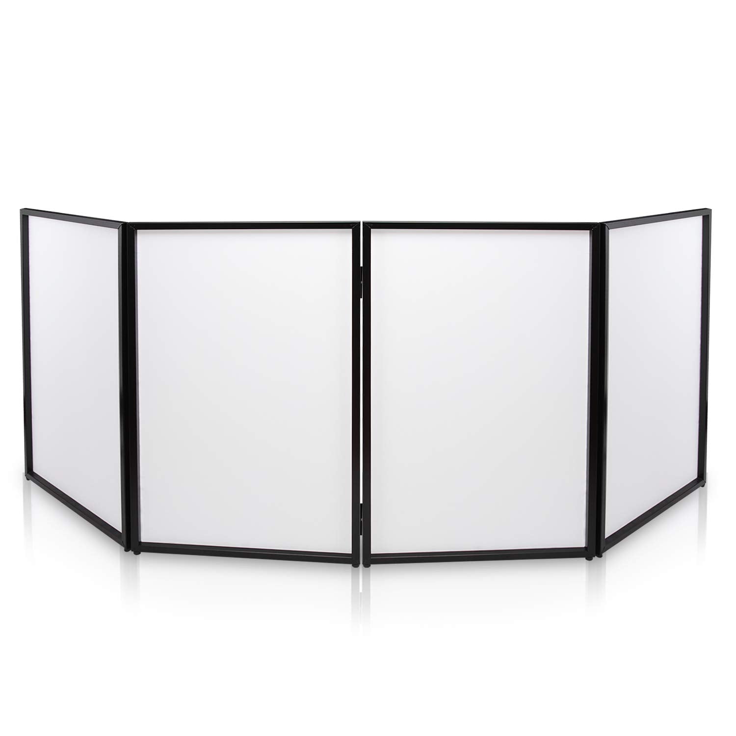 Pyle DJ Booth Foldable Cover Screen - Portable Event Facade Front Board Video Light Projector Display Scrim Panel with Folding S